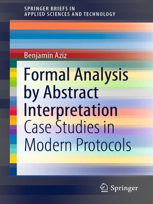 cover image of Formal Analysis by Abstract Interpretation